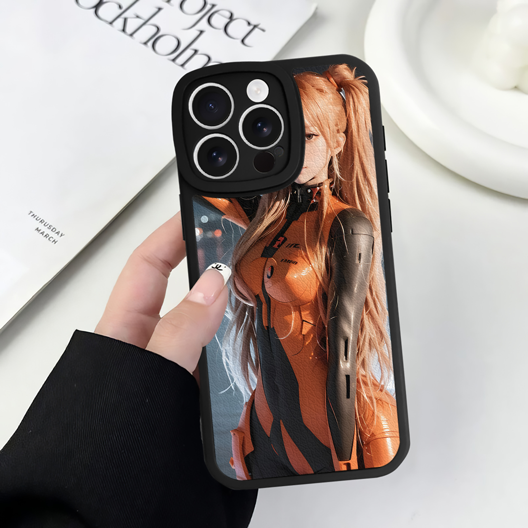 （画像用） EVA 新世紀エヴァンゲリオン 【iPhone 16シリーズ対応】シリコンスマホケース（レザー調） 材質：シリコン